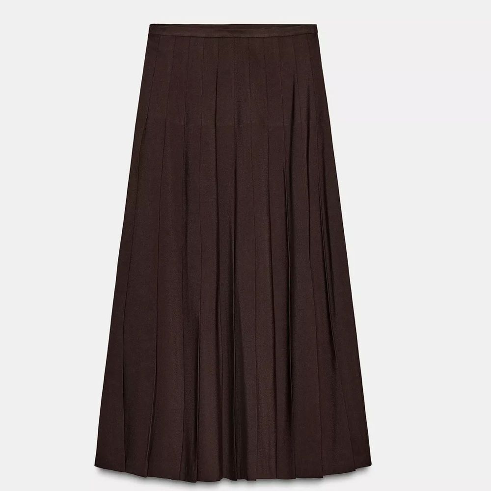 ZARA ZW COLLECTION LONG BOX PLEAT SKIRT - Picture 6 of 9